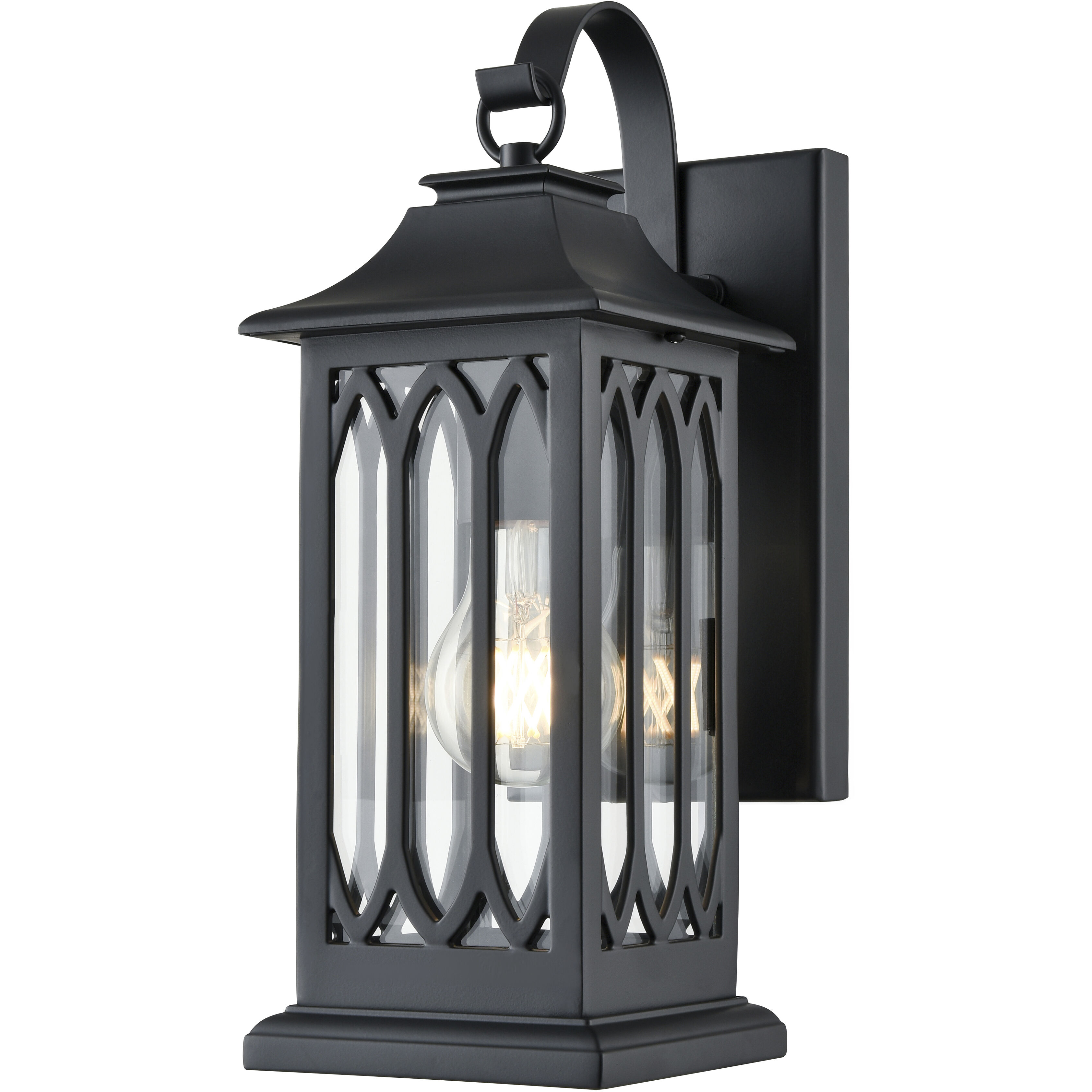 Mallorey 1 Light 13.5 inch Powder Coated Black Outdoor Wall Sconce